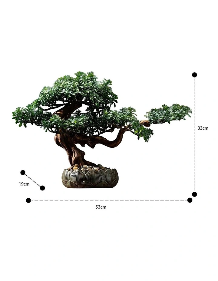 Natural Artificial Bonsai Art in Lotus Medium Pot