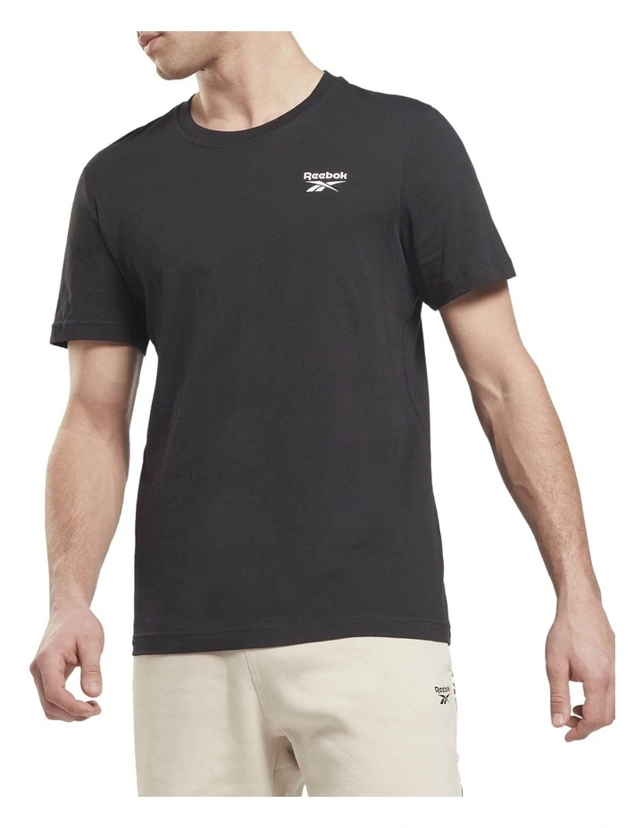 Left Chest Logo Tee in Black