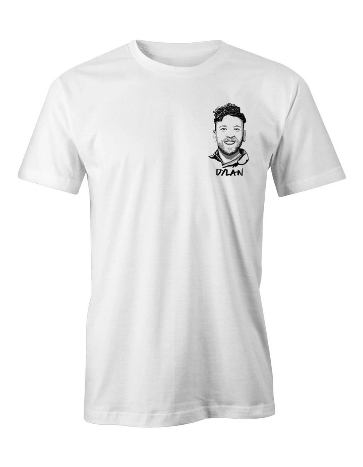 Dylan Pocket Print T-Shirt in White