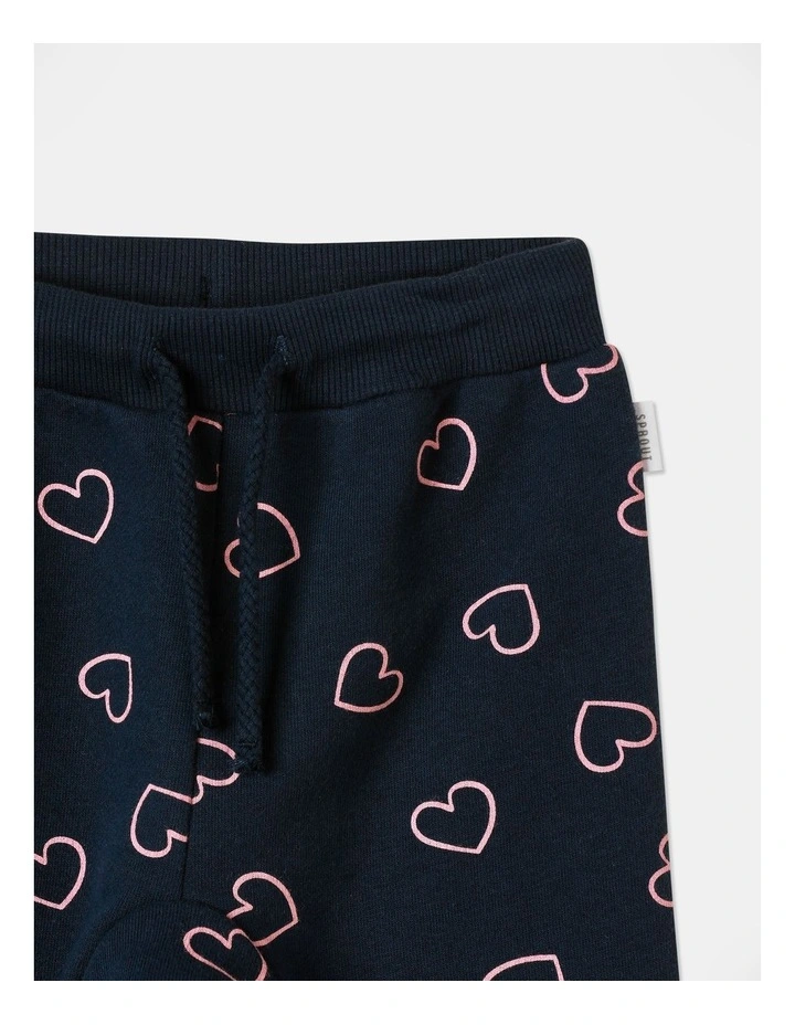 Essential Heart Trackpant in Navy