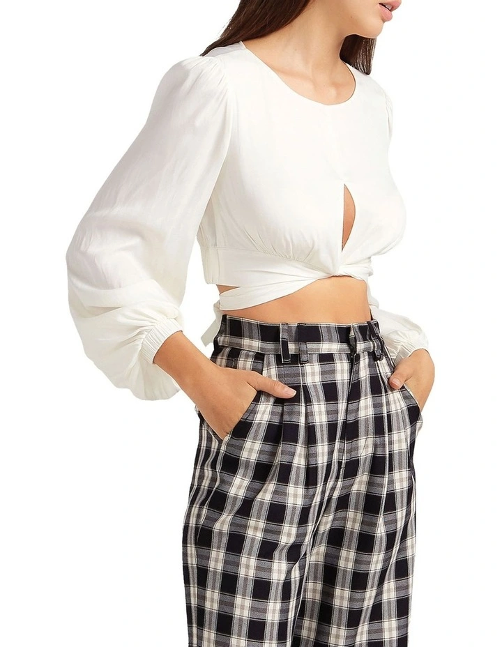 No Way Home Cropped Top in White