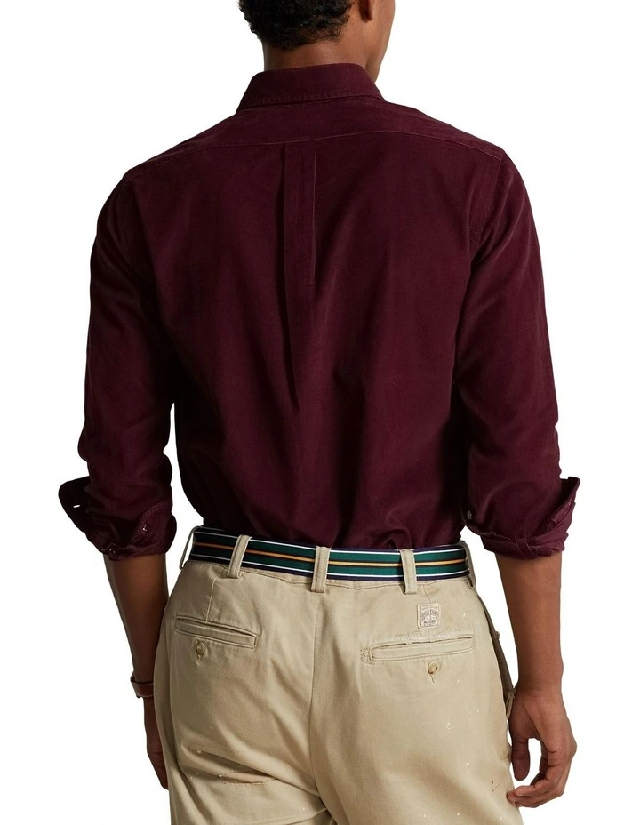 Classic Fit Corduroy Shirt in Red