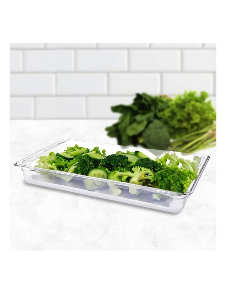 Gastronorm GN Pan 1/1 Food Tray Storage 100mm in Clear