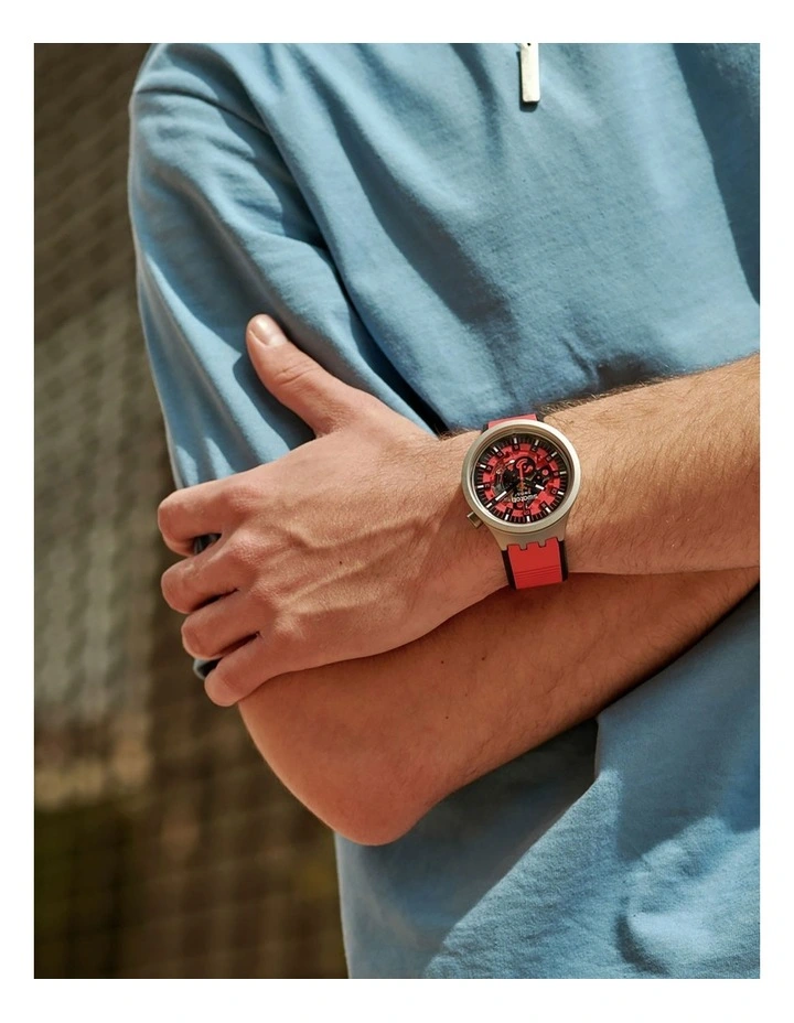 Oversized Watch in Red Juicy