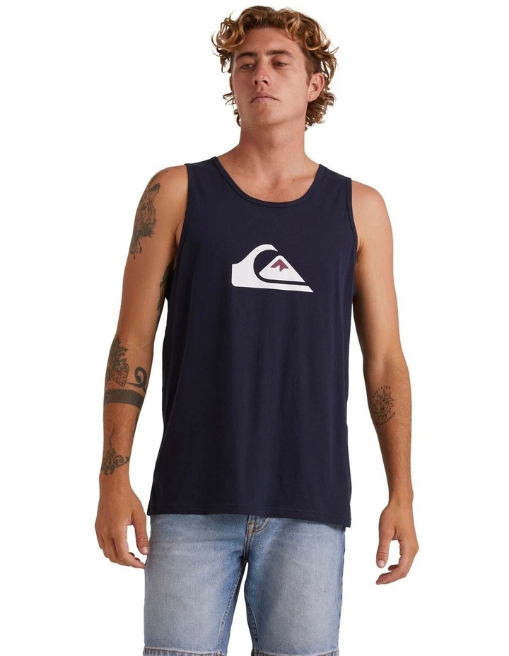 Comp Logo Muscle Vest Top in Navy Blazer