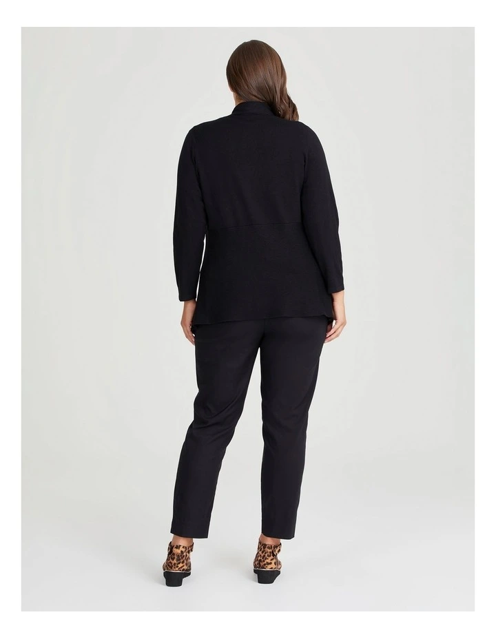 Coco Natural Cardigan in Black
