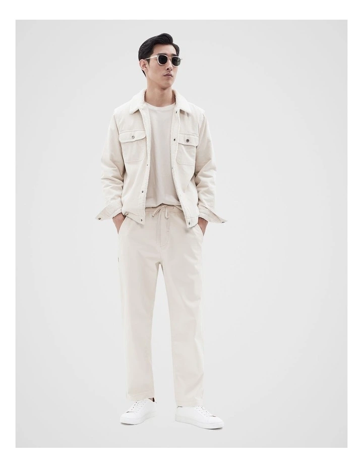 Cord Sherpa Jacket in Cream