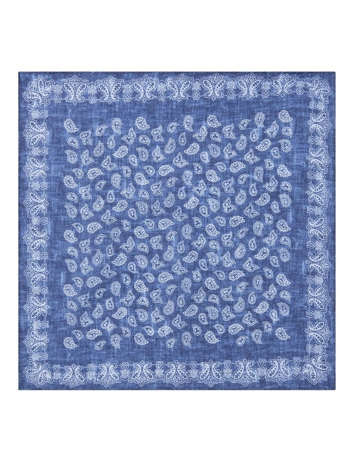 Rhodes Pocket Square in Indigo
