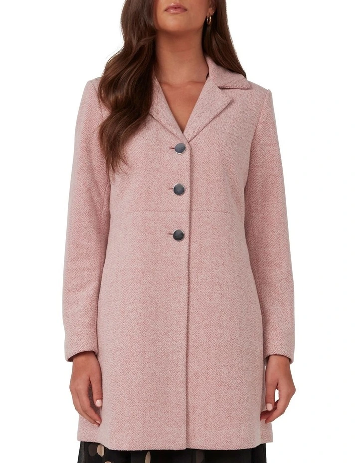 Floater Coat in Dusty Pink