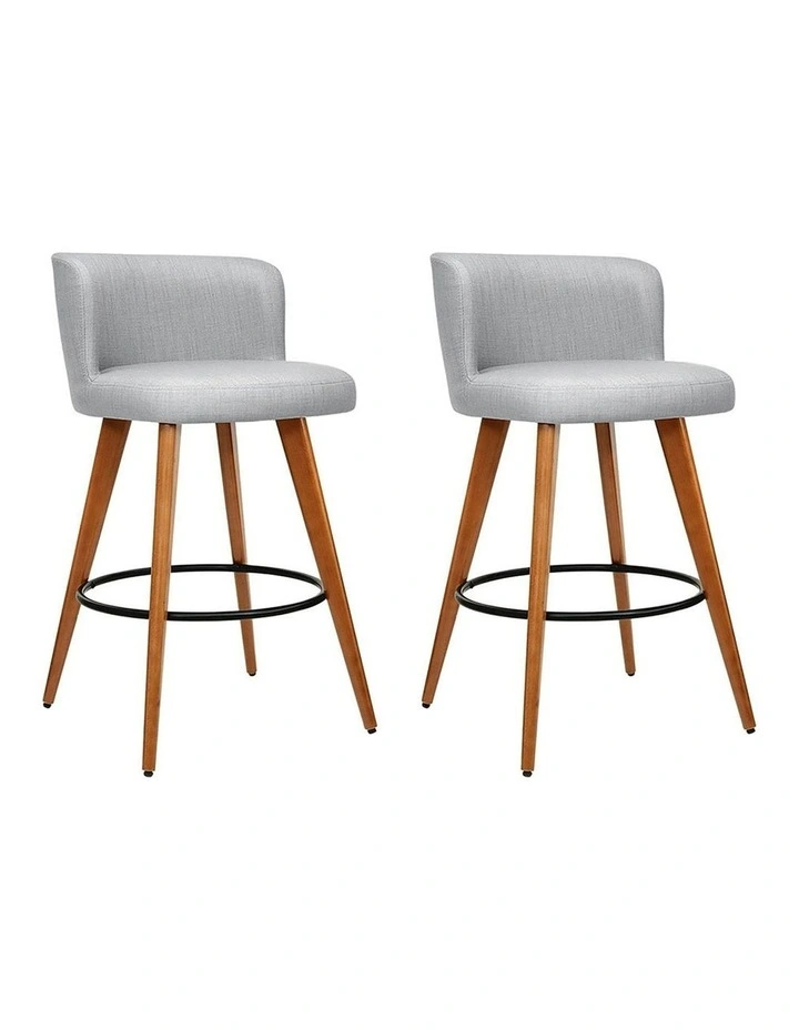 Wooden Kitchen Bar Stools in Grey
