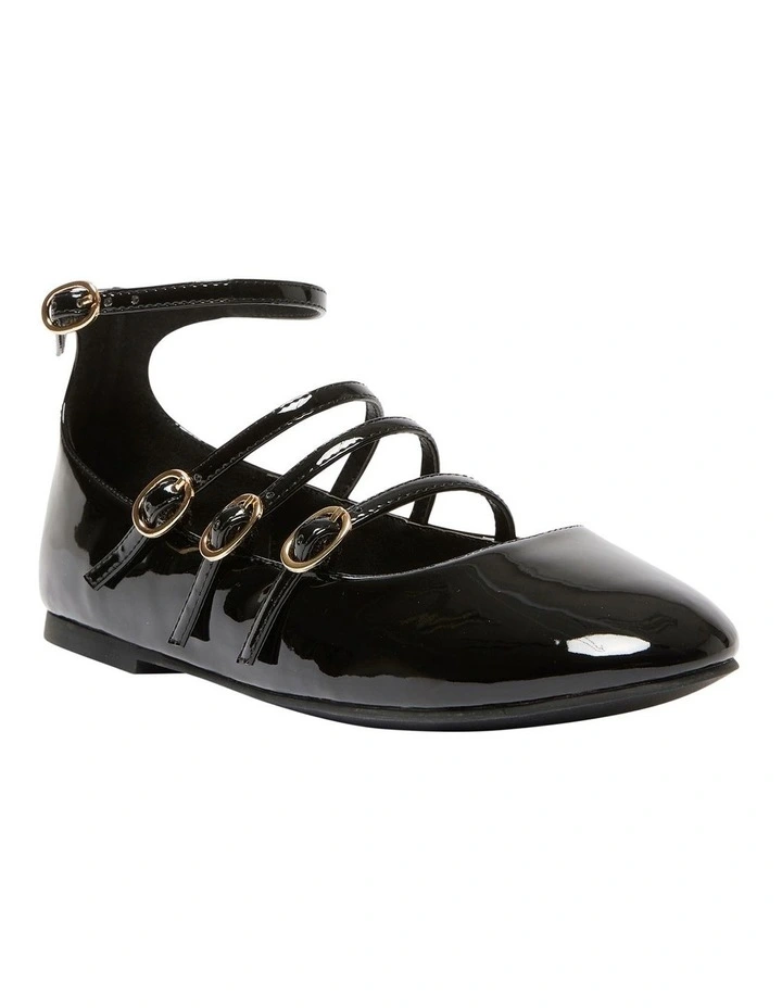 Layla Ballet Flats in Black Patent
