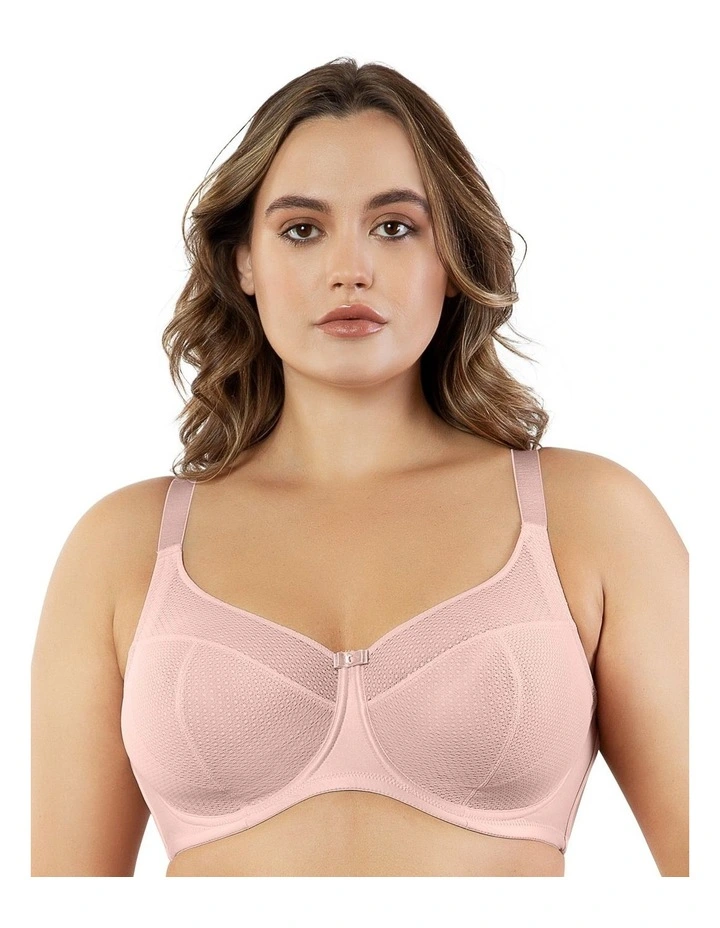 Paige Geometric Lace Unlined Underwire Full Bust Bra in Porcelain