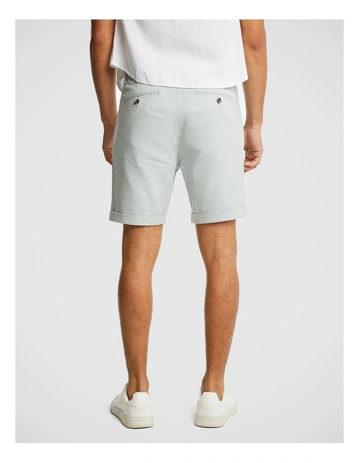 Panama Linen Chino Short in Mint