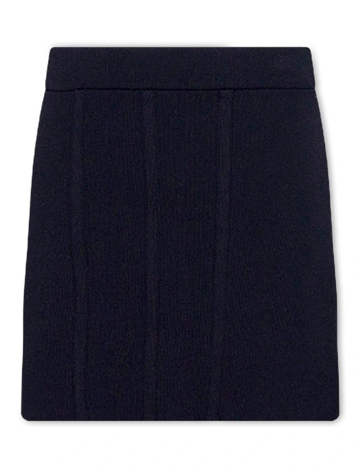 Girls Mia Mini Knit Skirt in Black