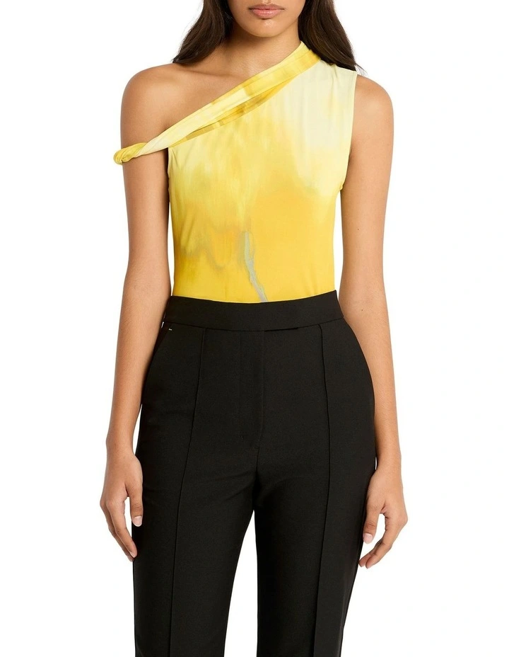 Ombre Abyss Print Top in Yellow