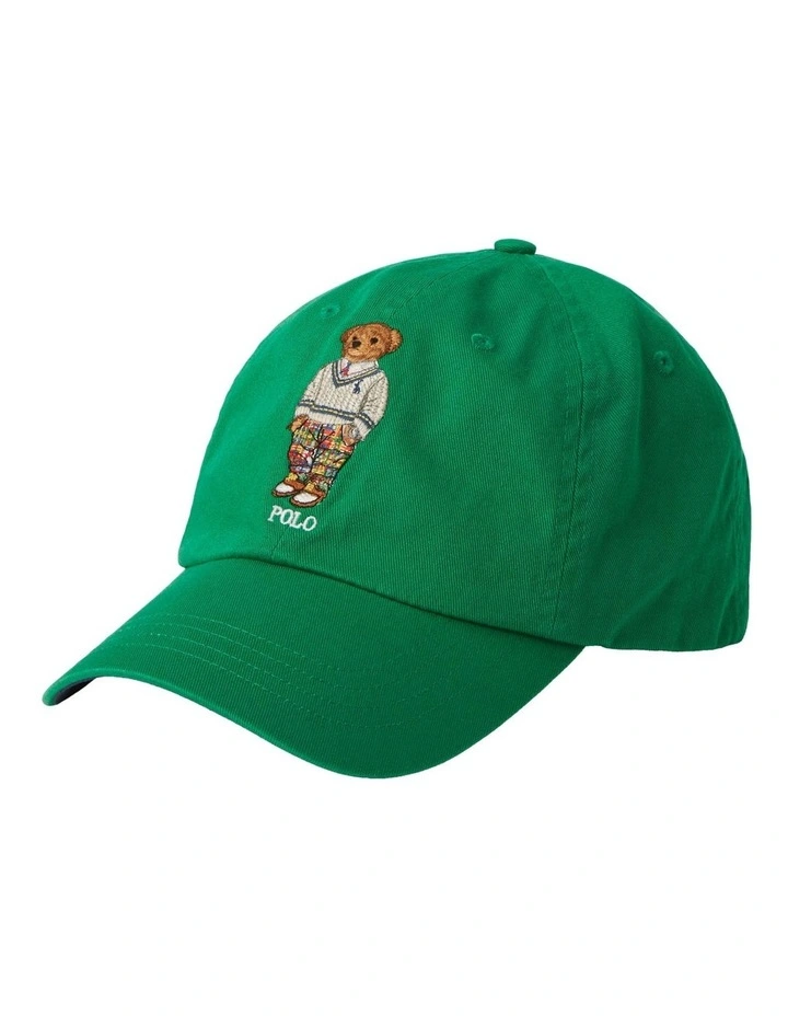 Polo Bear Twill Ball Cap in Green