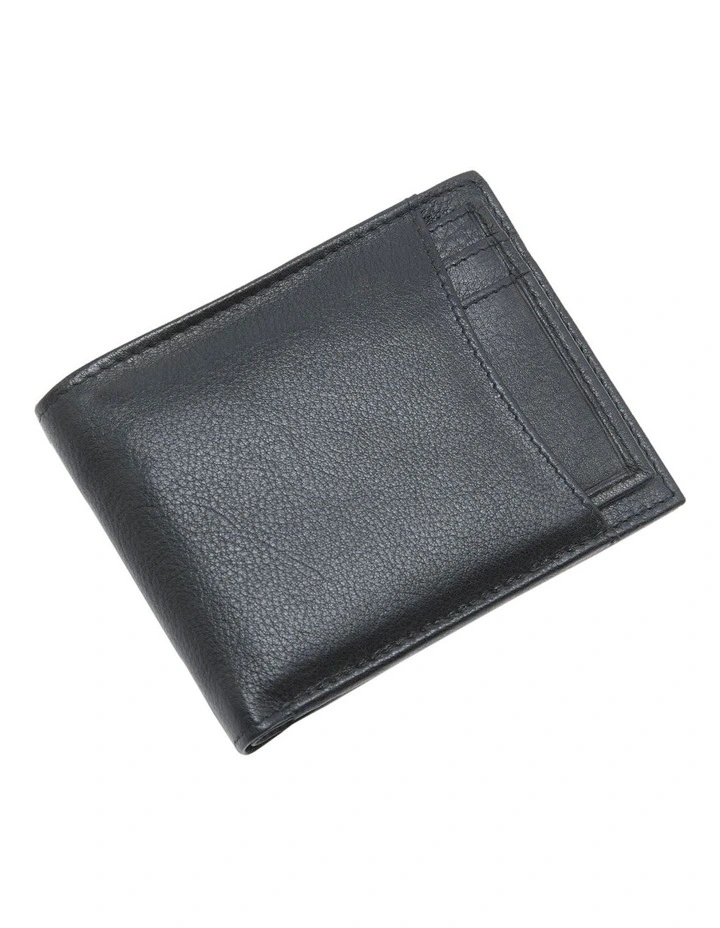 Novara 2 In 1 Leather Wallet in Black