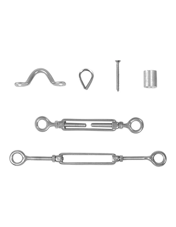 Balustrade Stainless Steel Wire Kit 10 Pack in Silver