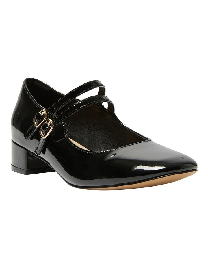 Stefanie Heeled Shoes in Black Patent Leather