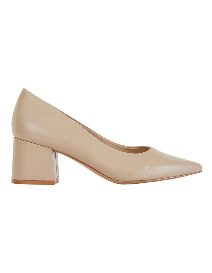 Idol Heeled Shoes in Nude Leather