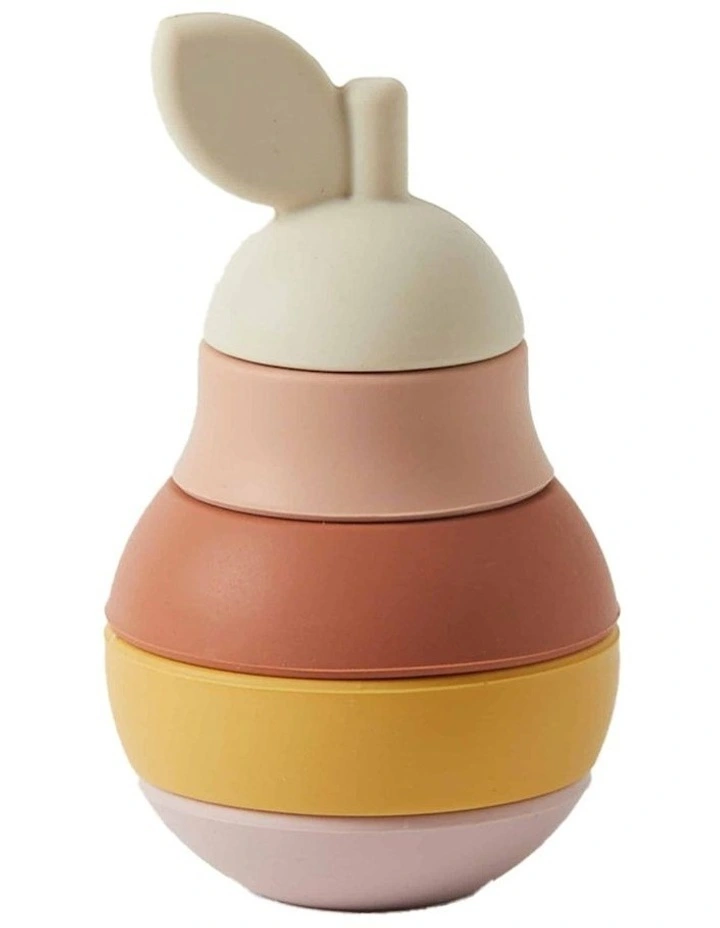 Charli Silicone Pear Stacker Toy 11cm in Multi