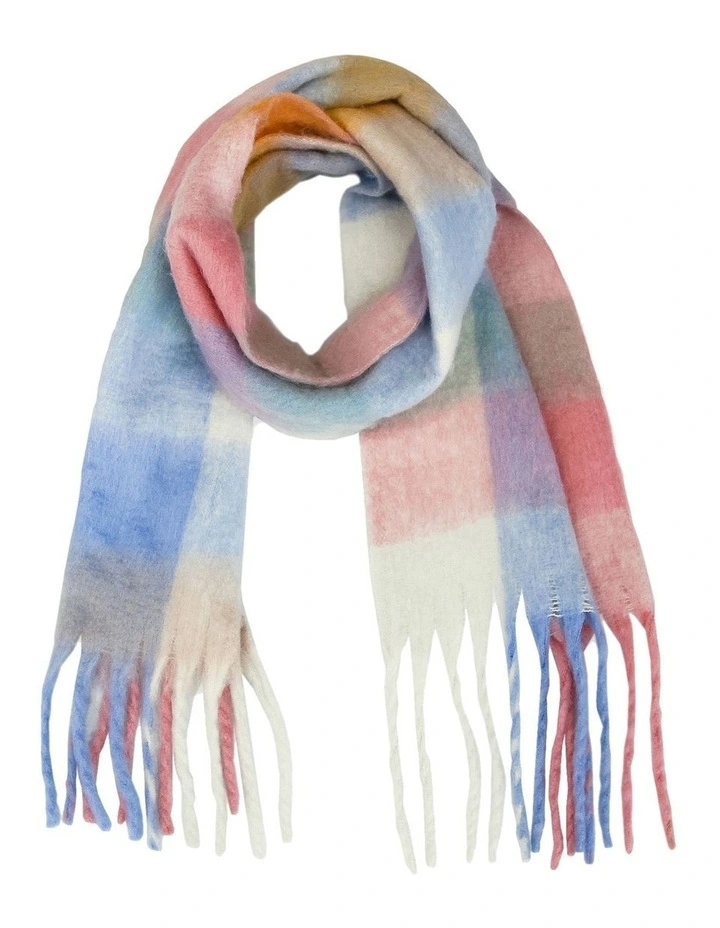 Vail Checkered Scarf in Blue