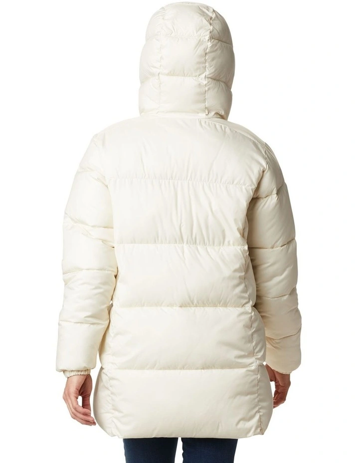 Puffect Mid Hooded Insulated Jacket in Cream