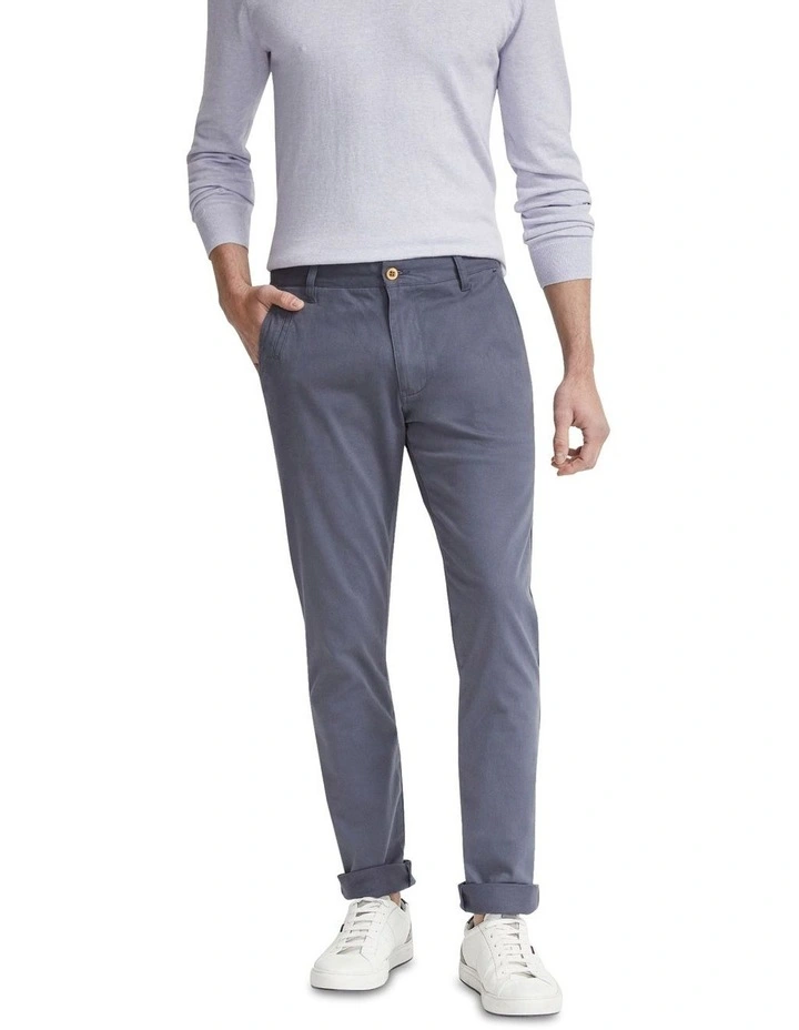 Stretch Skinny Fit Chino in Gunmetal