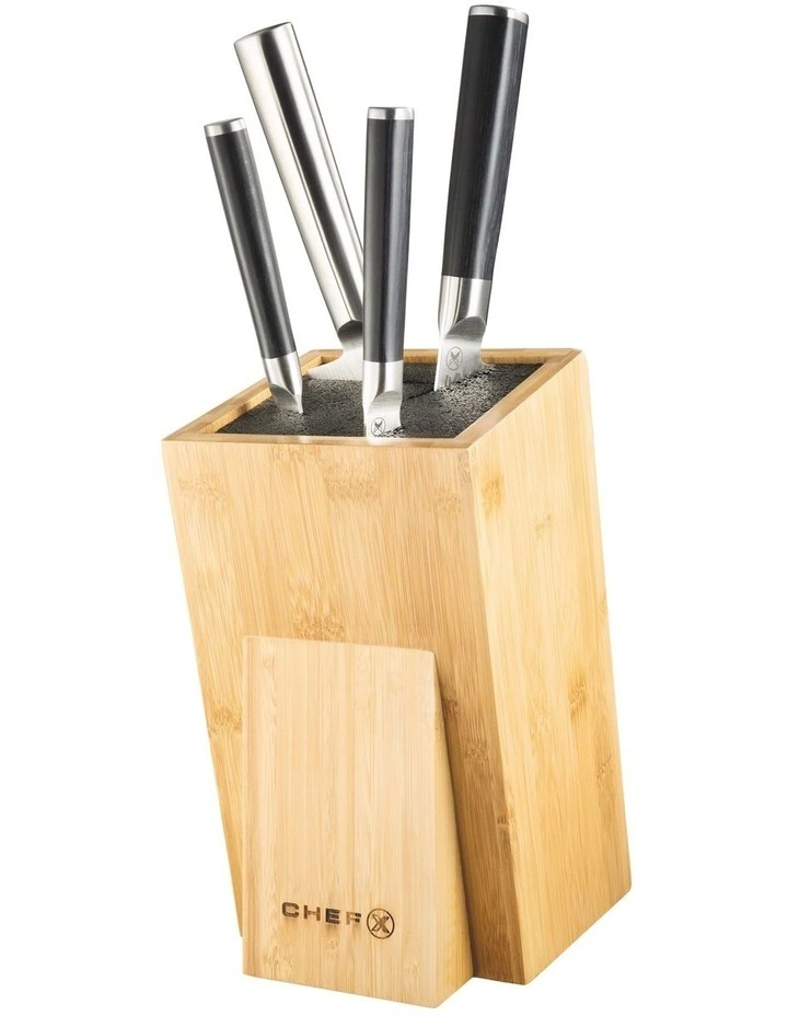 Universal Bamboo Knife Block Square in Natural