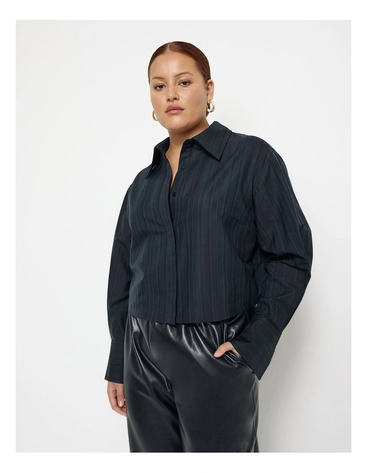Cropped Shirt in Ink