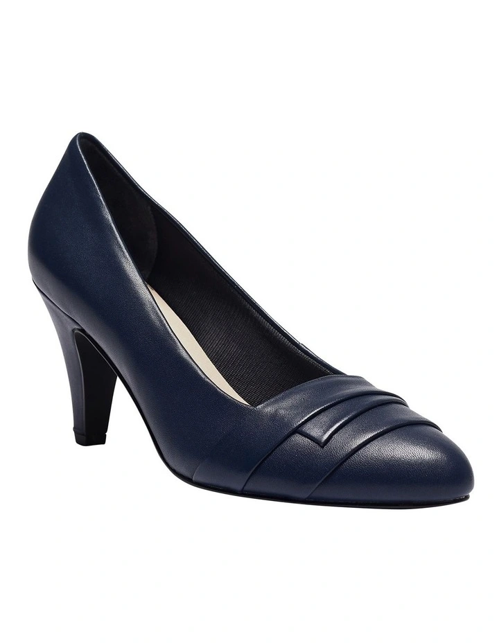 Matilda Navy Glove Heeled Shoes
