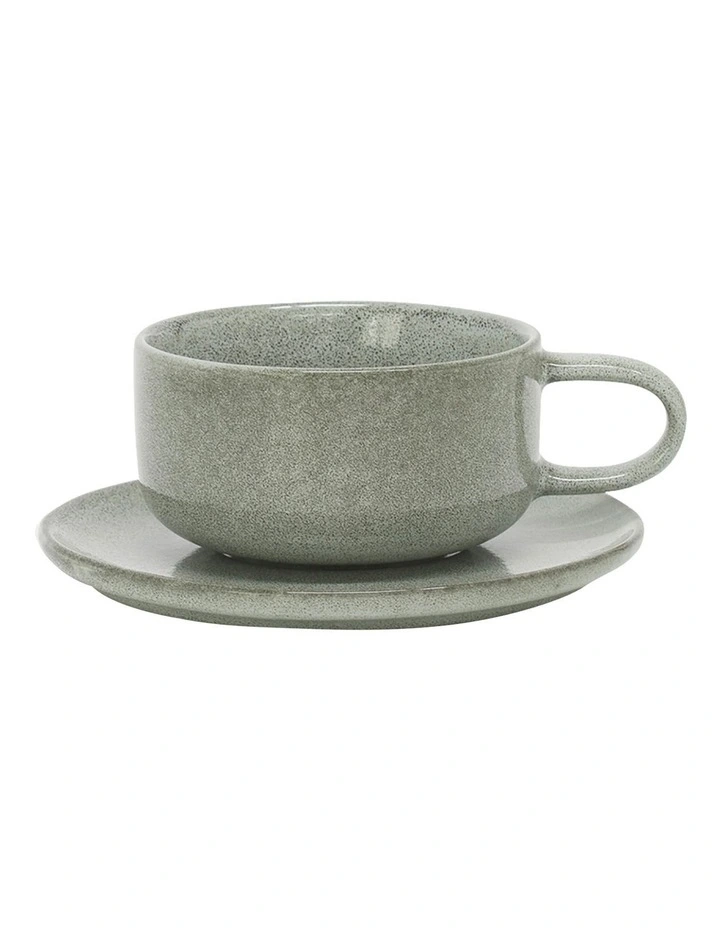 Relic Teacup & Saucer Set Of 6 in Moss