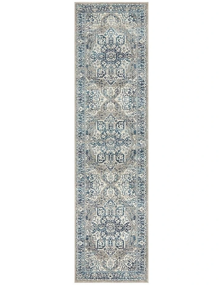 Babylon Runner Rug 207 in Blue