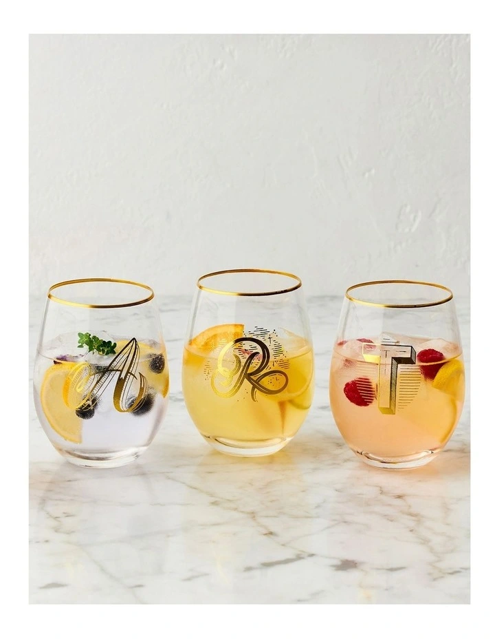 The Letterettes Stemless Glass 500ML "@" Boxed