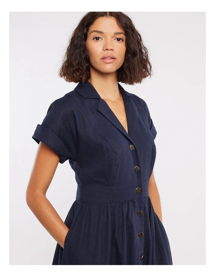 Dolce Midi Dress in Navy