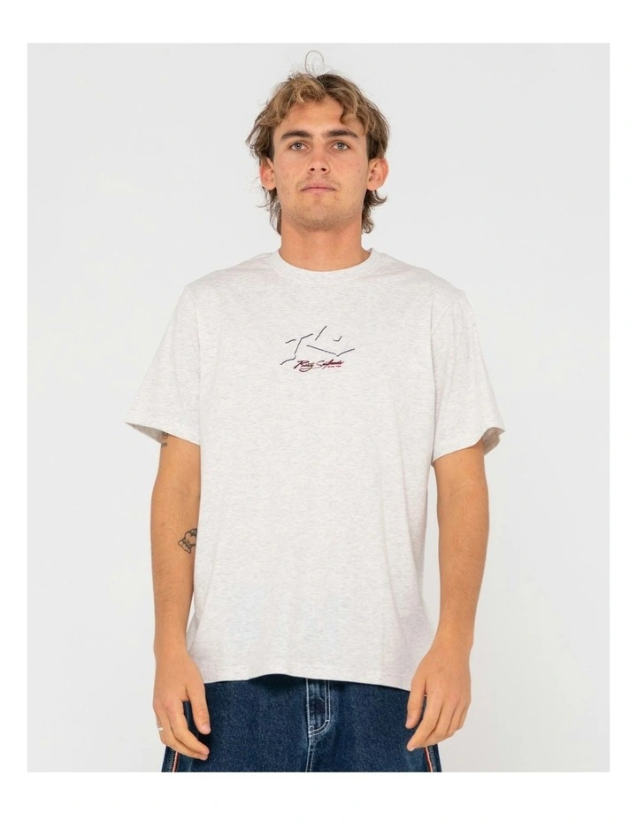 Before Crowds Tv Short Sleeve Tee in Ecru Marle