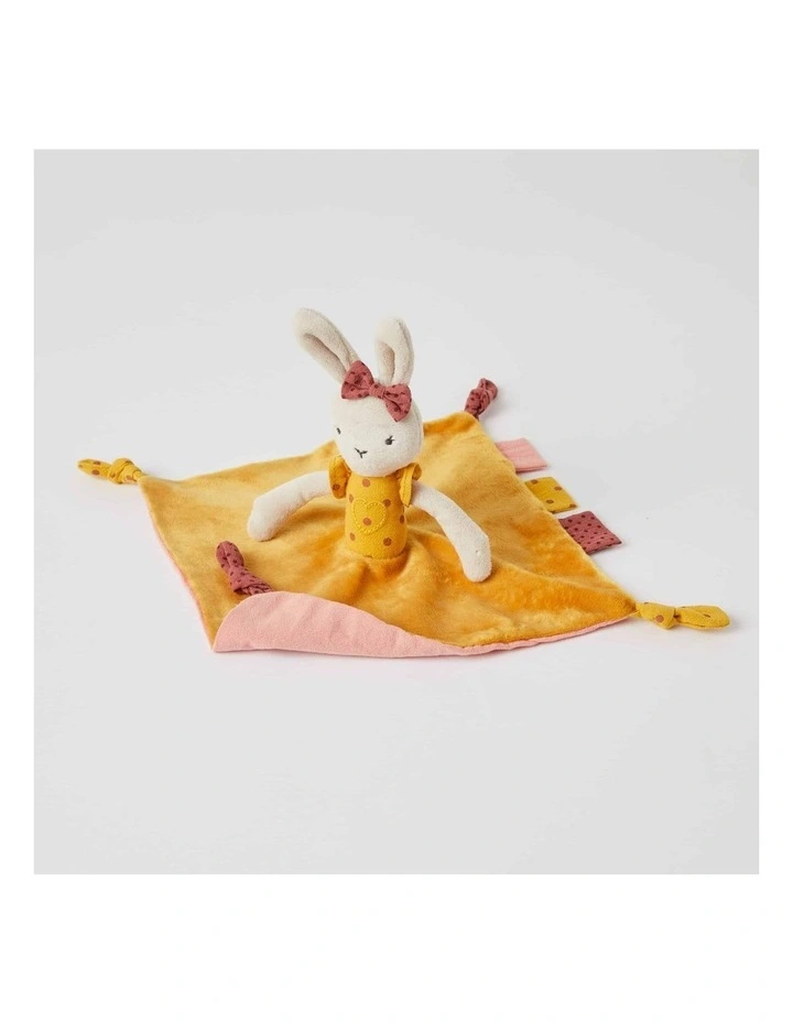 23cm Esme Bunny Teething Comforter in Mustard