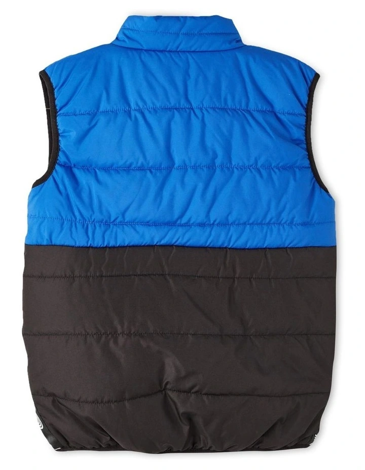 My Lane Band Vest in Lapis Blue