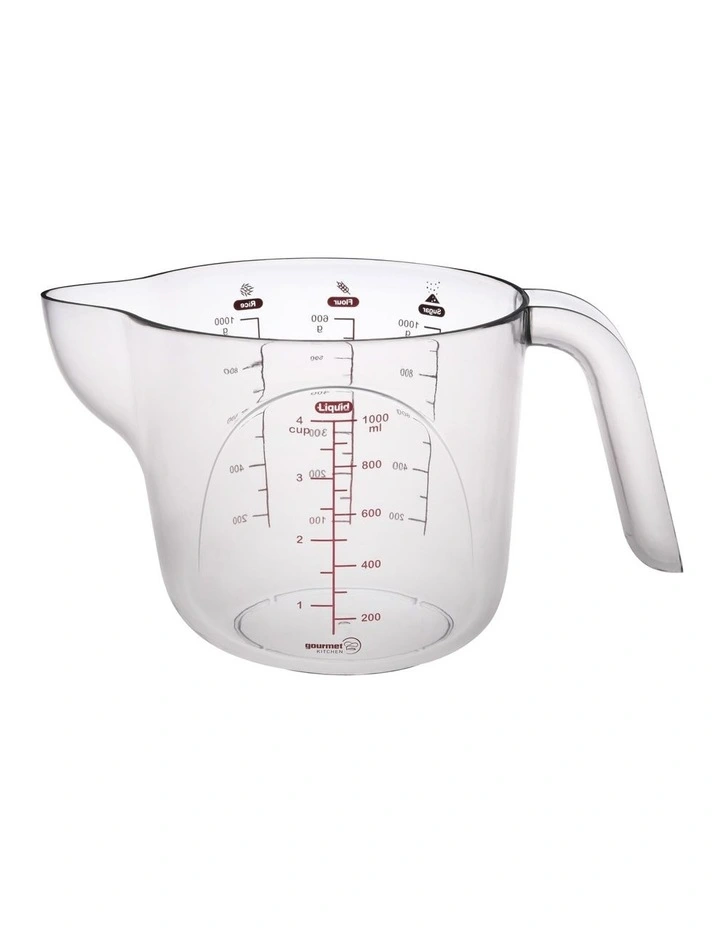 Modern Weight Conversion Measuring Cup Set 1000ml in Clear