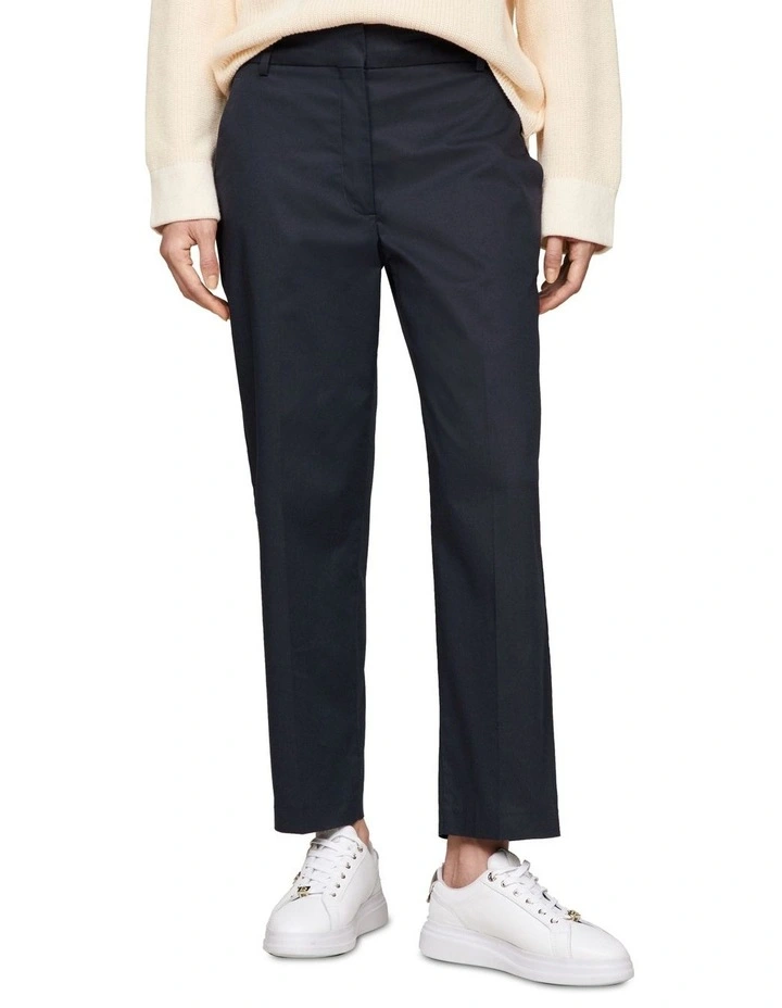 Slim Straight Cotton Chino in Blue