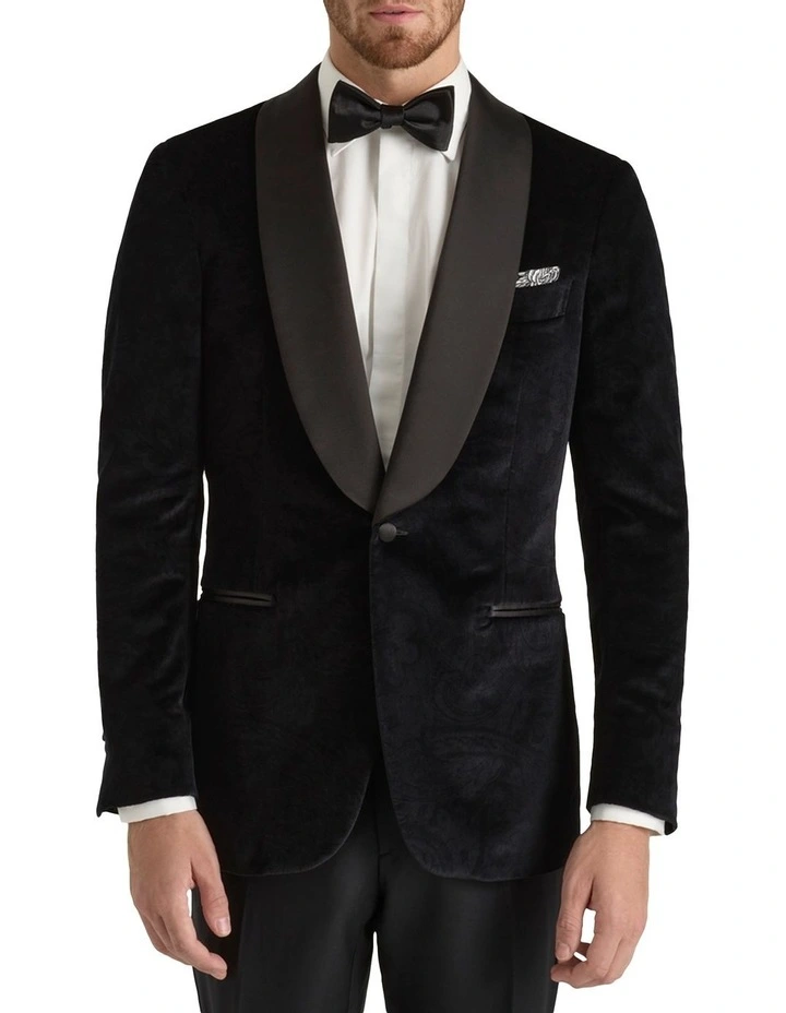 Lonzo Velvet Jacket in Black