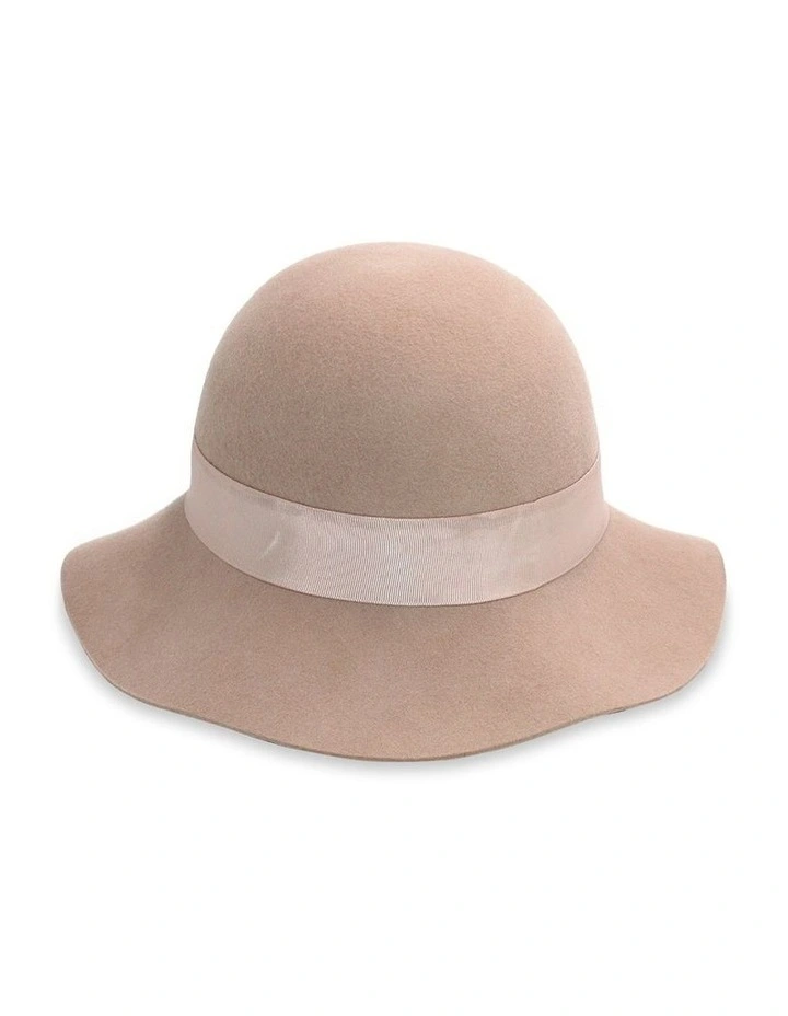 Miah Small Floppy Hat in Beige