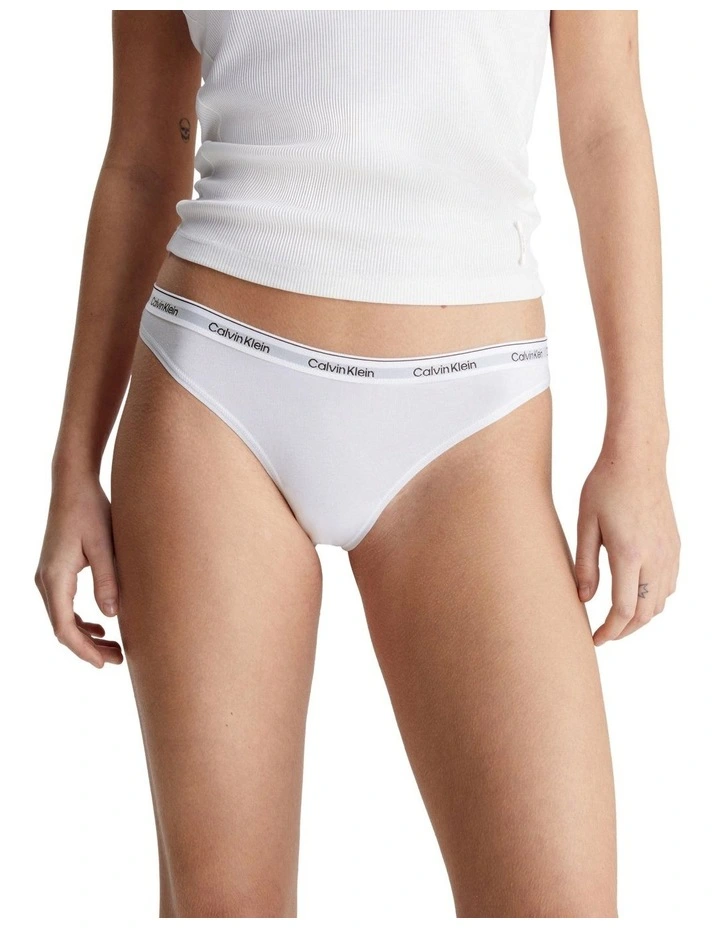 Modern Logo Low Rise Thong 3 Pack in Multi