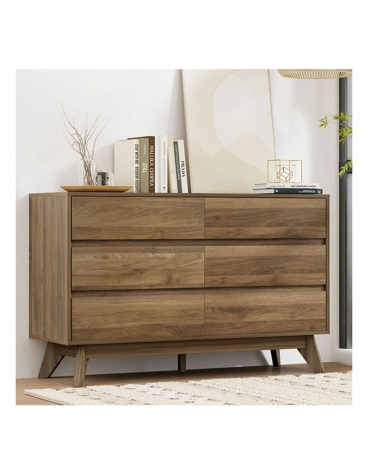 Xavi 6 Drawer Lowboy in Brown