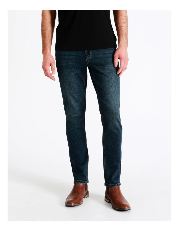 Kristian Slim Tapered Jean in Mid Night
