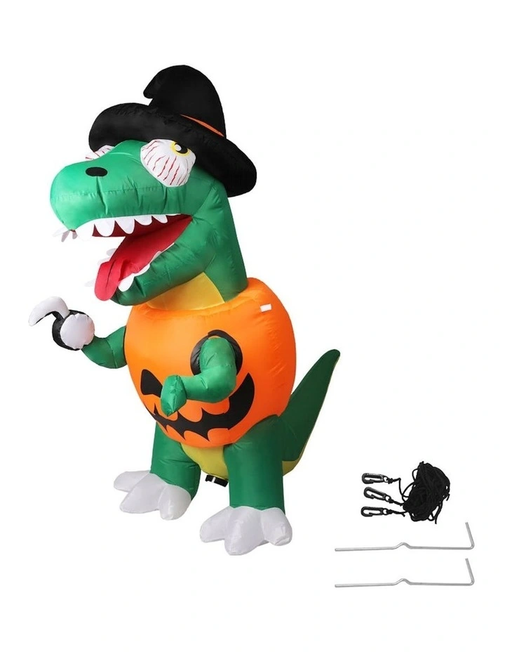 Halloween Inflatables Led Lights Dinosaur 1.8M in Multi
