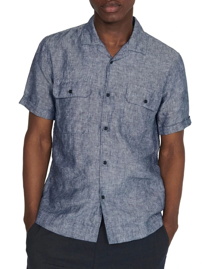 Kambpell Hertiage Short Sleeve Shirt in Dark Washed Denim