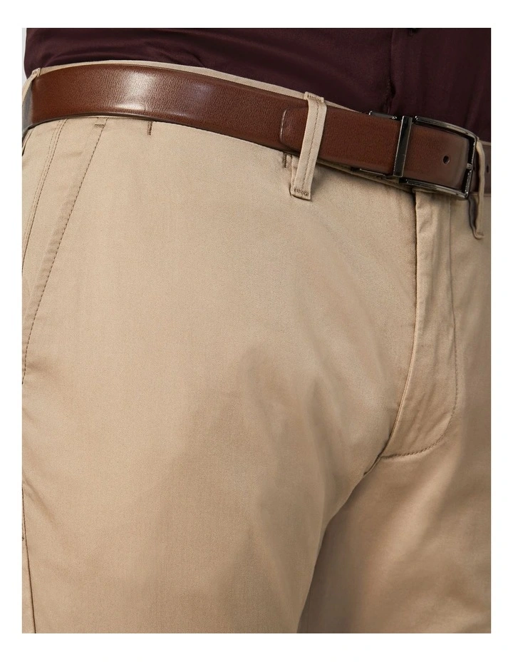 Ultra Slim Stretch Cotton Chino in Tan