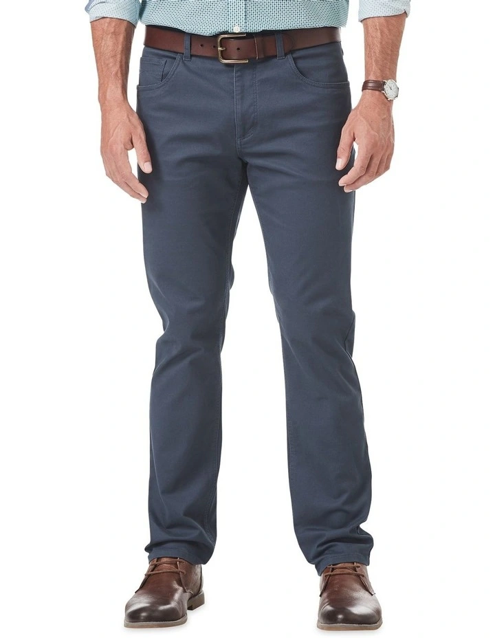 Stretch Bedford Cord Trouser in Indigo