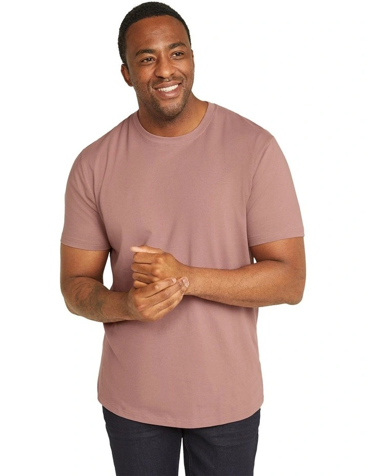 Essential Crew Neck Tee in Rose